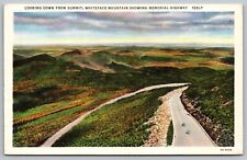 Summit Whiteface Mountain Memorial Highway Birds Eye View Vintage UNP Postcard picture