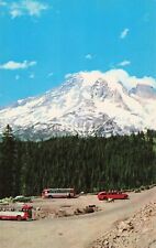Motor Coaches at Mount Rainier National Park - Washington WA - Postcard picture