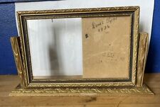 Vintage Art Deco Wood Picture Dual Swivel Frame Tabletop - photo size see desc picture