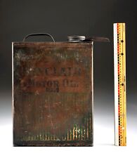 Vintage ORIGINAL 1920's SINCLAIR OPALINE MOTOR OIL ONE GALLON FLAT OIL CAN picture