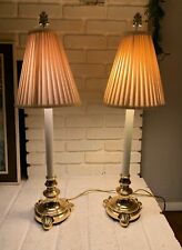 Vintage Pair Stiffel Brass Candlestick Lamps picture