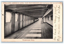 France Postard Promenade Deck Holland America TSS Rotterdam c1910 Posted picture