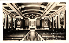 St. John's Chapel U of Illinois Champaign RPPC Real Photo Unused Postcard 1950s picture