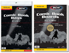 100 Pack BCW Golden Age Comic Book Bags (Thick) And Boards Acid Free picture