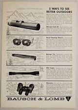 1964 Print Ad Bausch & Lomb Rifle Hunting Scopes, Binoculars, Telescopes picture