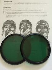 S10 GAS MASK RESPIRATOR GREEN LENSES OUTSERTS picture
