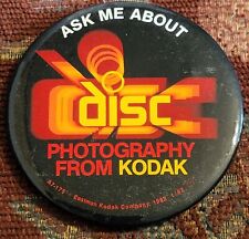 Vintage DISC PHOTOGRAPHY FROM KODAK Advertising Button 1982 Eastman Kodak 3