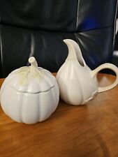 Lenox Butler's Pantry Creamer & Pumpkin Covered Box  Set Of 2 picture