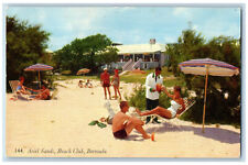 Bermuda Postcard Ariel Sands Beach Club Sun Bathing Scene 1959 Vintage Posted picture