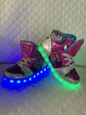 SUPERGIRL Sneakers Teen Girls Size 4 LED Light Up High-Top Shoes Colorful  picture
