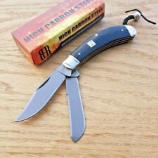 Rough Ryder Bow Trapper Pocket Knife High Carbon Steel Blades Black G10 Handle picture