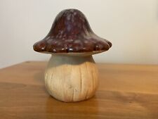 Drip Glazed 4.5” Ceramic Mushroom Multicolored Figurine Woodland Decor picture