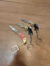 Vintage Packastan Novelty Key Chain Pocket Knife Lot Of 3 Unique Design Rare HTF picture