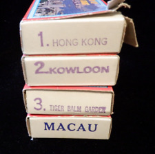 4 Boxes Vintage View Of Hong Kong Lot - 84 Total Slides Macaw Kowloon Tiger Balm picture