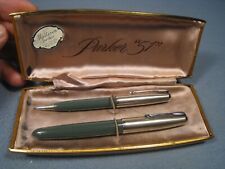 Vintage Parker 51 Fountain Pen and Mechanical Pencil Set with Original Case picture