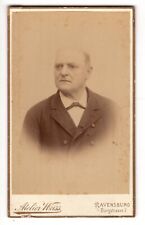 CIRCA 1880s CDV CARL WEISS OLDER MAN IN SUIT RAVENSBURG GERMANY picture