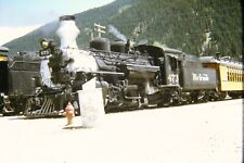Original Railroad Slide 1969 Rio Grande Steam 473 Passenger Cars picture