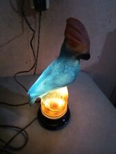 Tiffin Antique Lighted Lamp Blue Parrot Or Macaw picture