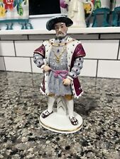 Rare Vintage Sitzendorf Porcelain Henry VIII Figurine Sword Is Broken picture