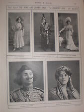 Printed photos actors in play A Country Girl Daly's Theatre London 1902 picture