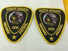 North Dakota Highway Patrol collectable Patch Set 2 pieces picture