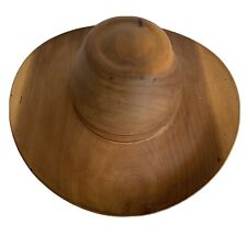 Hand Carved Wearable Wooden Cowboy Hat picture