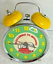 Vintage 1958 Peanuts Snoopy ‘Allergic To Morning’ Alarm Clock Working picture