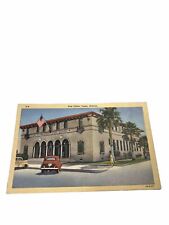United States Post Office, Yuma, Arizona Old Vintage Linen Postcard 1930-1945. picture