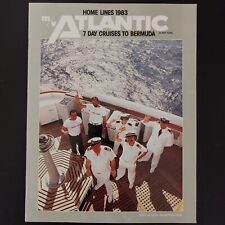 MV ATLANTIC Homes Line Cruise Brochure 1983 Bermuda Deck Plans Rates picture