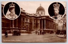 Royalty~Insets King George V & Queen Mary~National Gallery London~c1915 RPPC picture