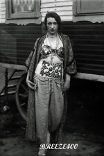 CIRCUS CARNIVAL Photo/Vintage/Early 1900's CIRCUS BELLY DANCER/4x6 B&W Reprint picture