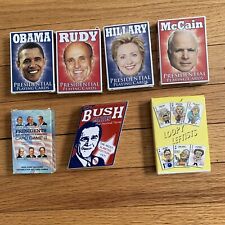 Lot Of 7 Presidential Playing Cards Hillary, Obama, McCain, Bush, Loopy Leftists picture
