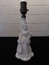 Vintage Porcelain Sitzendorf Lamp German Style Maiden Lady Made in Germany picture