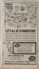 1968 newspaper ad for Burger Chef - Family Circus comic characters eat there picture