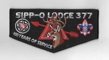 OA Sipp-O Lodge 377 100 Yrs. Of Service Flap BLK Bdr. Buckeye Council 436 Canton picture