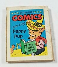 Miniature Comics PEPPY PUP THE LITTLE HERO Cracker Jack Book Vintage 1964 picture