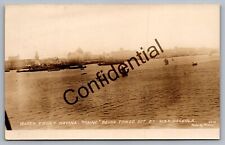 Real Photo Battleship Maine Towed By Armored Tugboat USS Osceola RP RPPC J350 picture