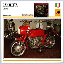 Lambretta 250 GP 1953 Italy Edito Service Atlas Motorcycle Card picture