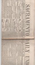 October 23 1862 Issue of Sacramento Daily Union Newspaper Civil War Content picture