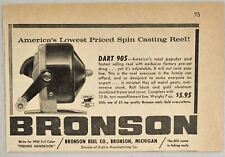 1955 Print Ad Bronson Dart 905 Fishing Reels Higbie Mfg Bronson,Michigan picture