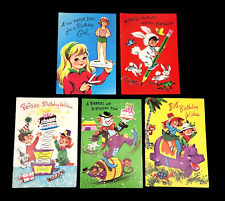 Vintage Children's Birthday Cards Lot of 5 Sunshine Cards w/ Envelopes NEW picture