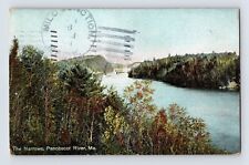 Postcard Maine Penobscot River ME Narrows 1911 Posted Oldtown Divided Back picture