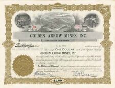 Golden Arrow Mines, Inc. - Stock Certificate - Mining Stocks picture