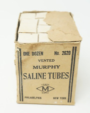 Vintage Medical Supplies Murphy Saline Glass Tubes No. 2620 Box of 12 picture