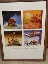 The Many Seasons Of Winnie The Pooh Picture. Picture And Frame In Good Shape  picture