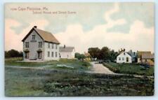 CAPE PORPOISE, Kennebunkport Maine ME ~ Street Scene SCHOOL HOUSE 1910s Postcard picture