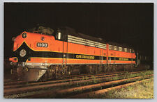 Train Scenic Railroad Cape Cod FP10 Units #1100 MA Night Locomotive Postcard picture