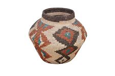 Large Hand Woven Decorative Southwestern Wicker Basket Vessel 23