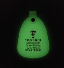 Vintage Keychain TROPHY SHELF Key Ring Glow In Dark Fob KANSAS 🏆 picture