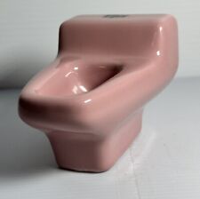 Vintage Miniature Porcelain Eljer Toilet Salesman Sample RARE PINK Dusty Rose picture